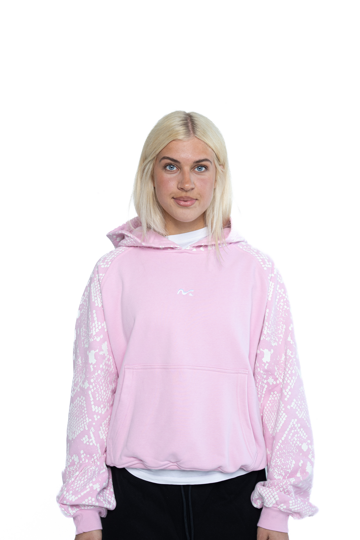 Snake Print Hoodie (Pink)