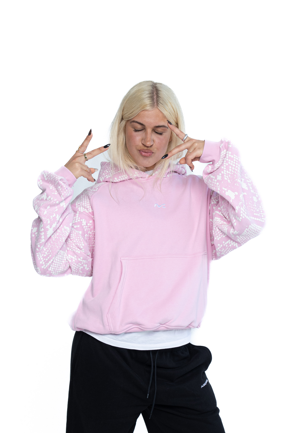 Snake Print Hoodie (Pink)