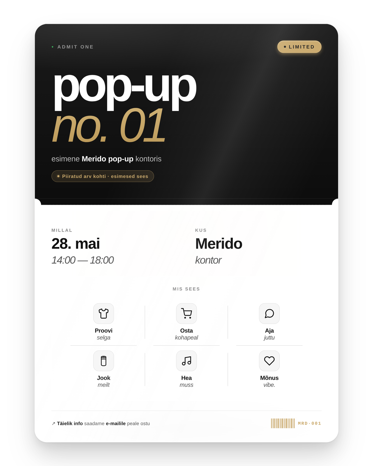 POP UP 01 PILET