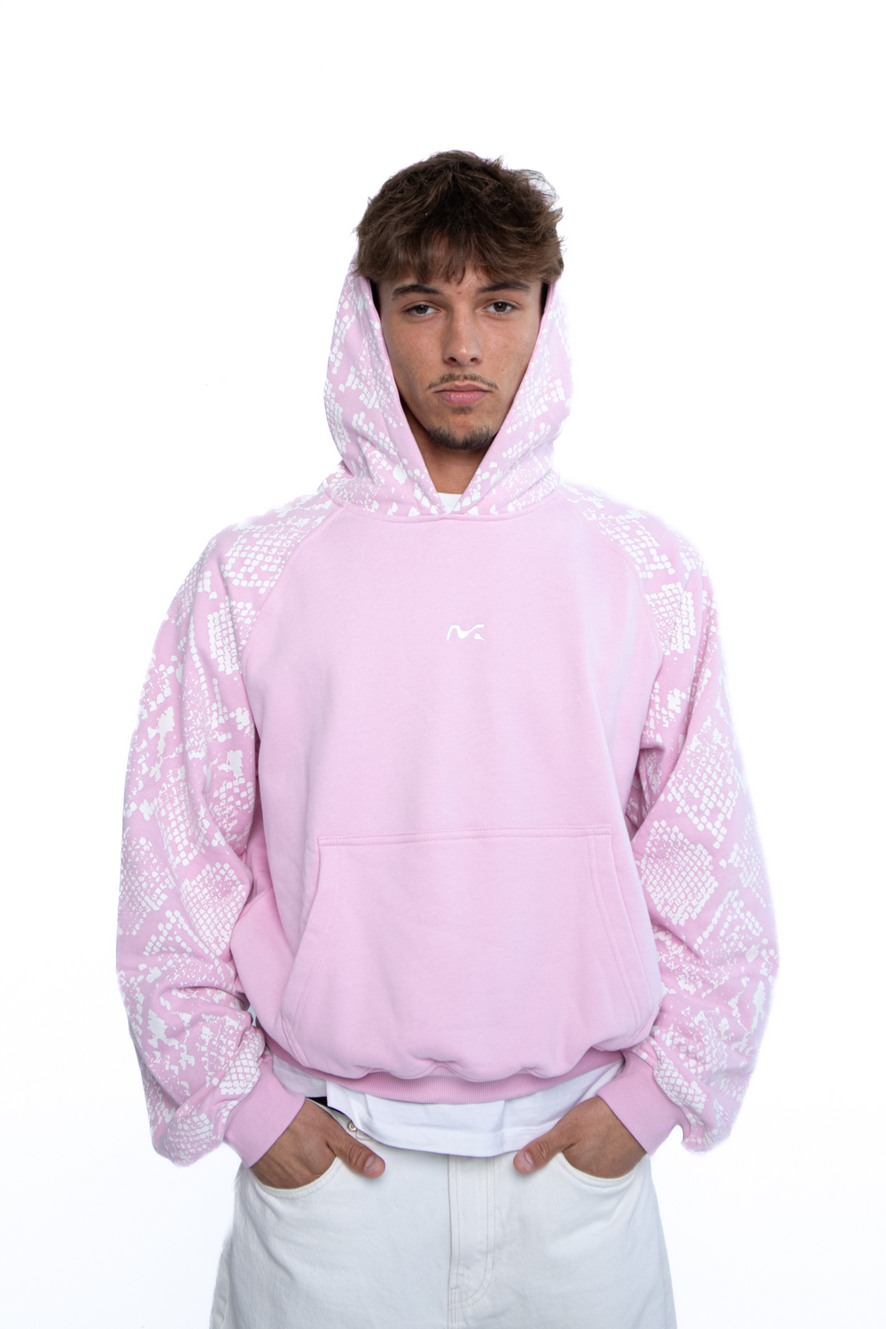 Snake Print Hoodie (Pink)