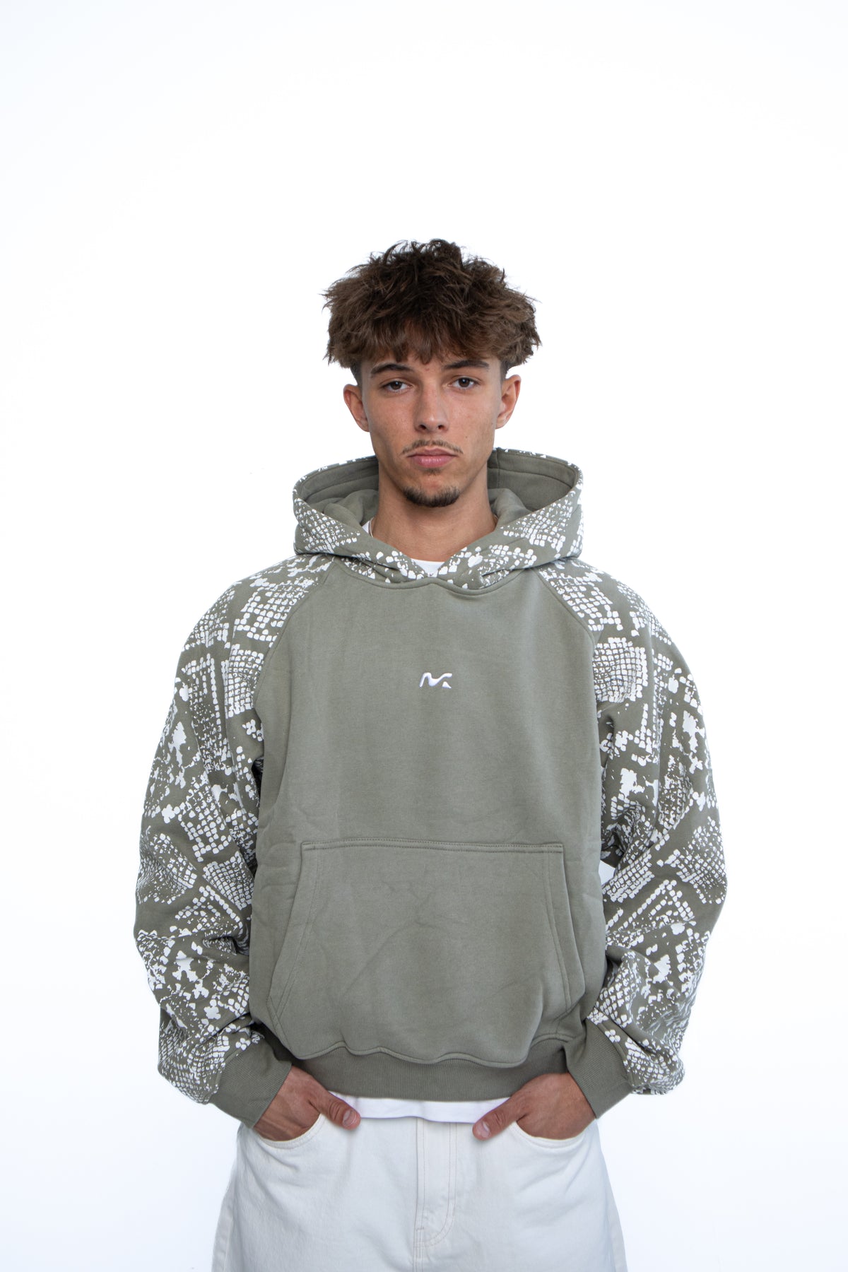 Snake Print Hoodie (Green)