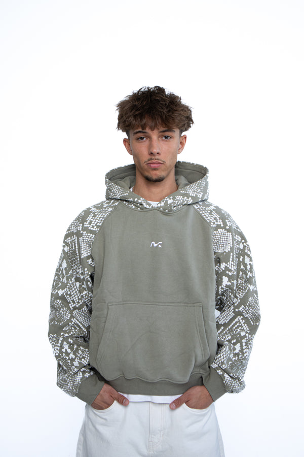 Snake Print Hoodie (Green)