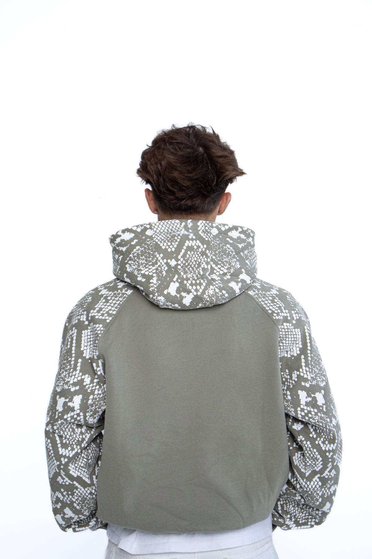Snake Print Hoodie (Green)