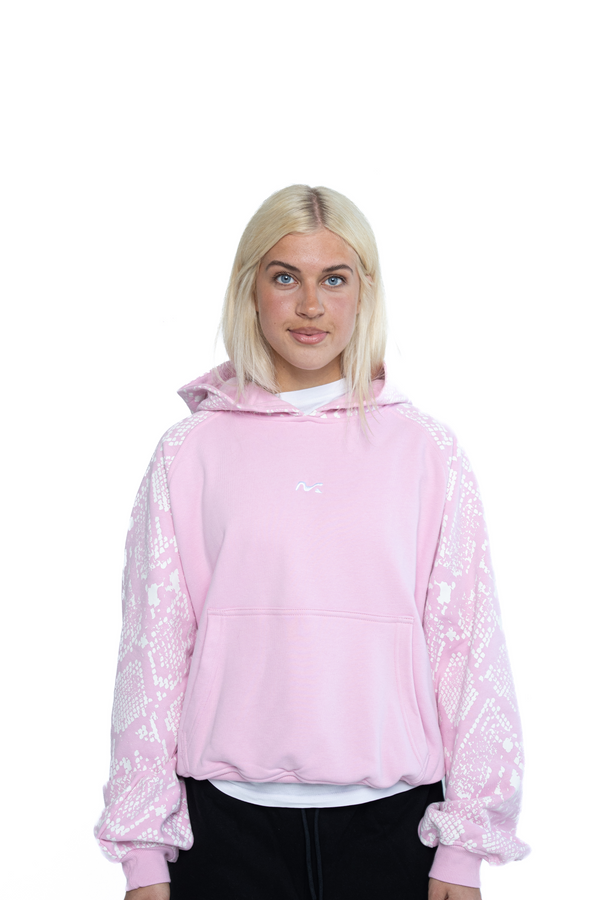 Snake Print Hoodie (Pink)
