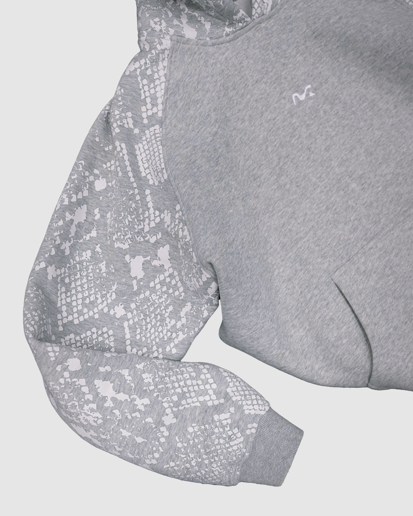 Snake Print Hoodie (Floral Grey)